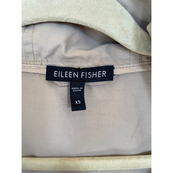 Eileen Fisher Khaki Tan Lightweight Hooded Windbreaker Jacket, XS - Picture 4 of 4